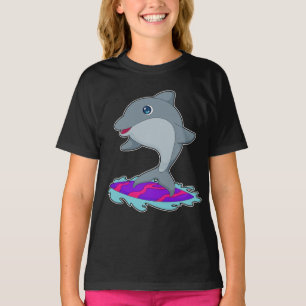 Camiseta Dolphin Surfer Surfboard