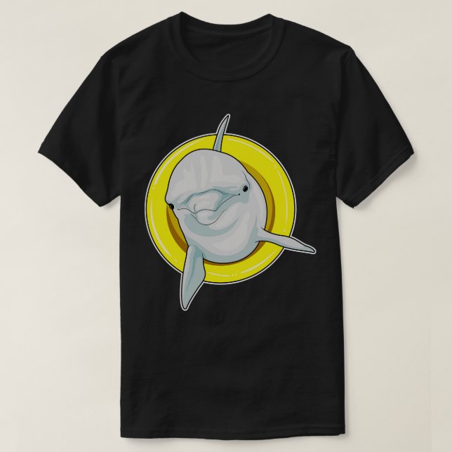 Camiseta Dolphin Swimming Lifebuoy (Diseño del anverso)