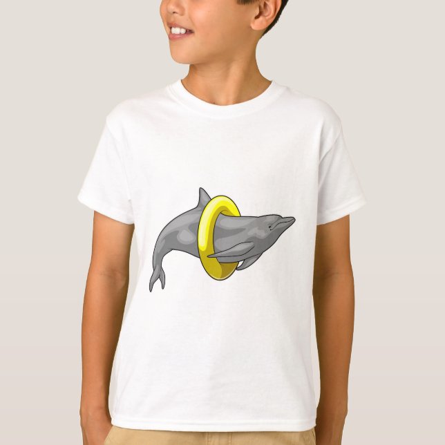 Camiseta Dolphin Swimming Lifebuoy (Anverso)