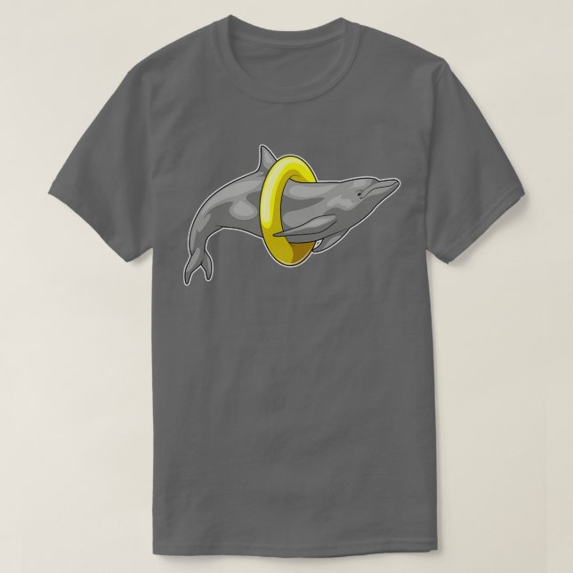 Camiseta Dolphin Swimming Lifebuoy 1 (Diseño del anverso)