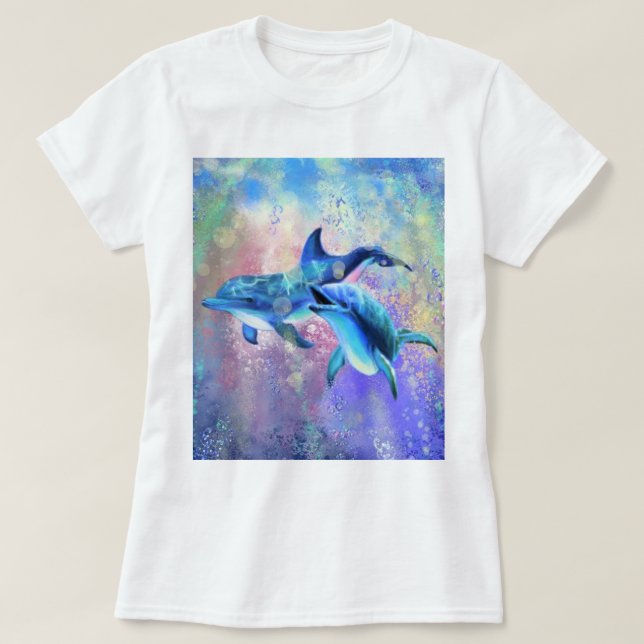 Camiseta Dolphin T-Shirt Happy Family (Diseño del anverso)