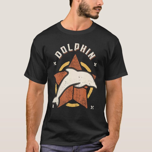 Camiseta Dolphin Vintage Retro Classic Animal (Anverso)