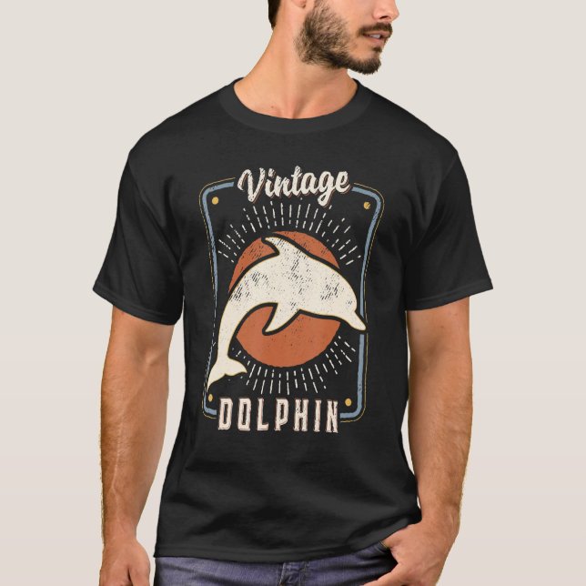 Camiseta Dolphin Vintage Retro Classic Animal Love 1 (Anverso)