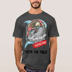 Camiseta Dolphin Zombie Halloween Boys Zombie Pumpkin Mummy