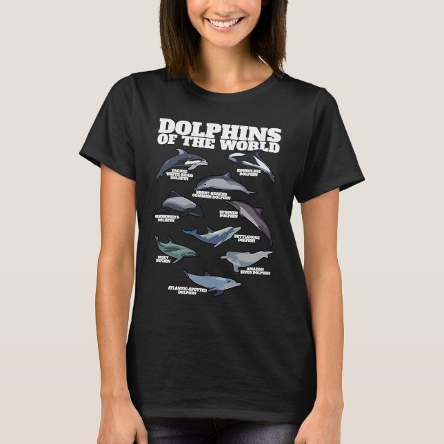 Camiseta Dolphins of the World Whales Marine Biology Dolphi (Anverso)