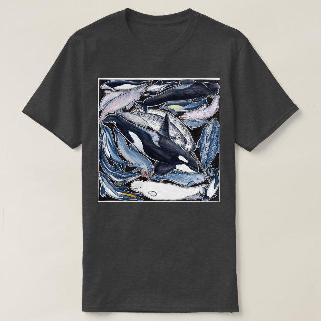 Camiseta Dolphins orcas belugas narwhals and cie (Diseño del anverso)