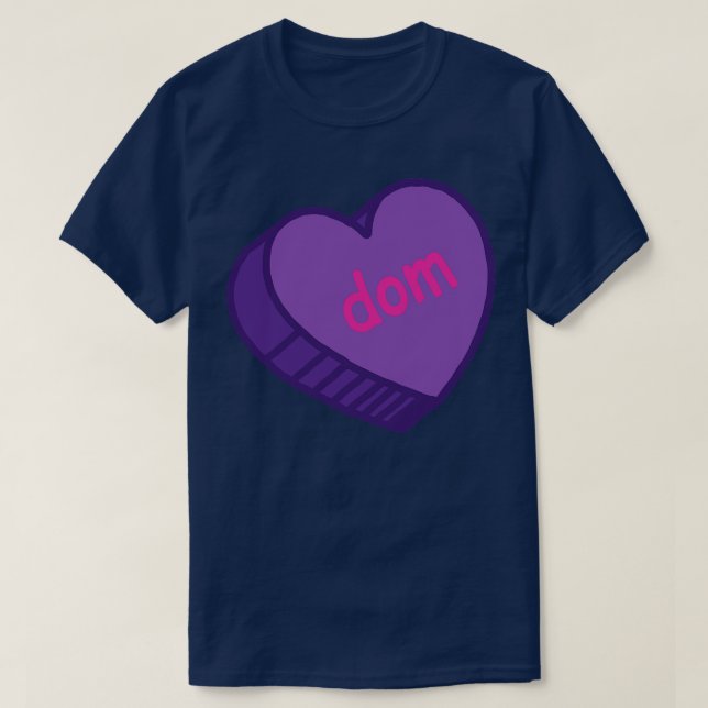 Camiseta Dom Día de San Valentín Candy Heart (Diseño del anverso)