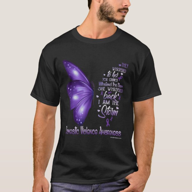 Camiseta Domestic Violence Awareness I am the storm (Anverso)