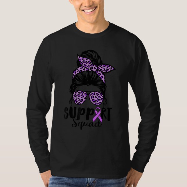 Camiseta Domestic Violence Awareness Ribbon Messy Bun Suppo (Anverso)