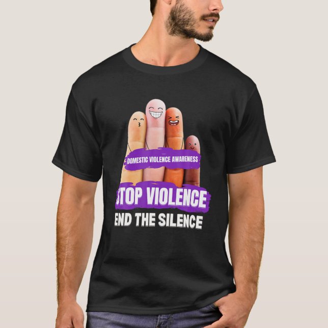Camiseta Domestic Violence Awareness Stop Violence End Sile (Anverso)