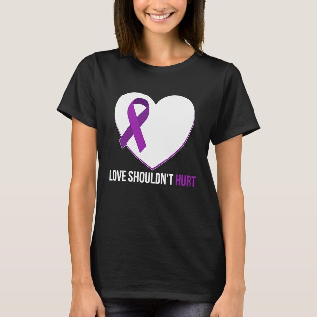 Camiseta Domestic Violence Awareness Survivor  Heart (Anverso)
