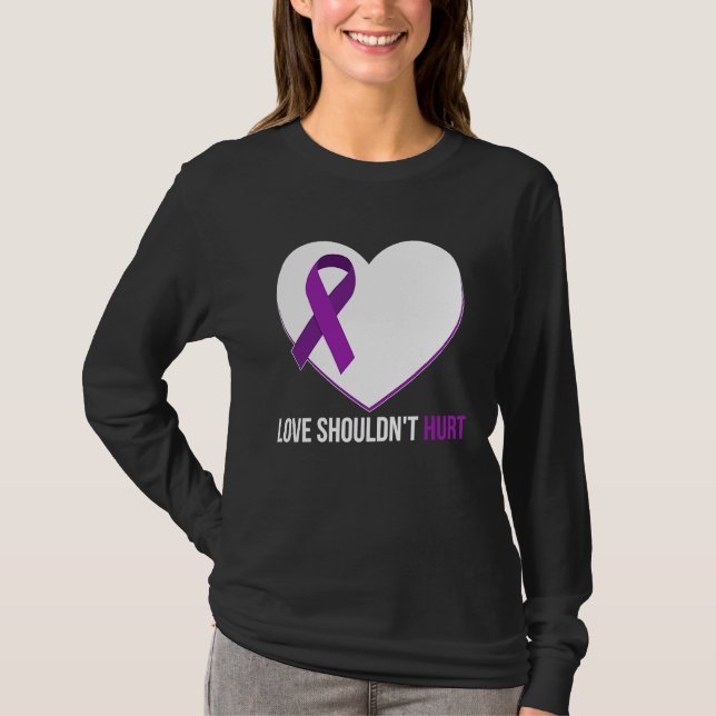 Camiseta Domestic Violence Awareness Survivor  Heart (Anverso)