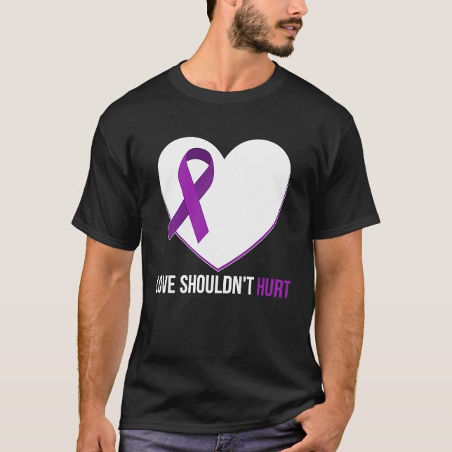 Camiseta Domestic Violence Awareness Survivor  Heart (Anverso)