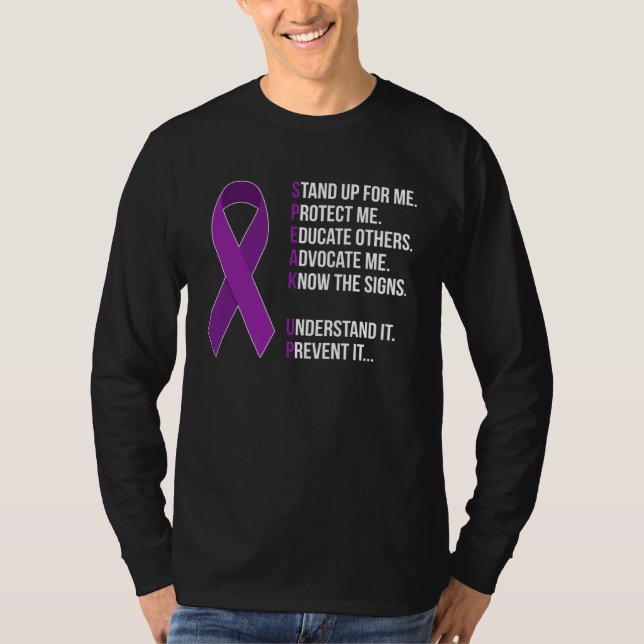 Camiseta Domestic Violence Awareness Survivor  Speak Up (Anverso)