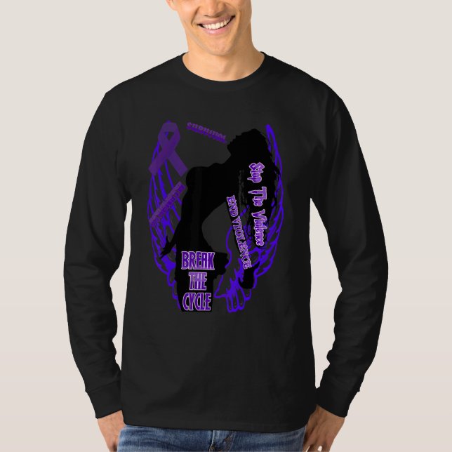 Camiseta Domestic Violence Awareness Woman Wing Survival St (Anverso)
