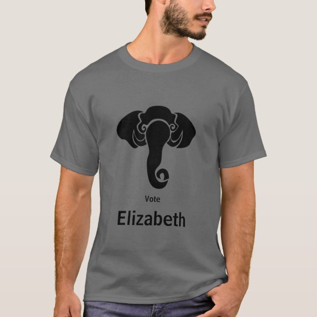 Camiseta Domicilio de la familia Elephant Negro Republicano (Anverso)