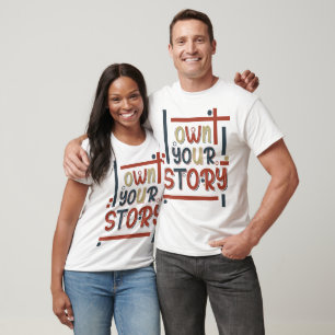 Camiseta Domina tu historia – Diseño tipográfico inspirador