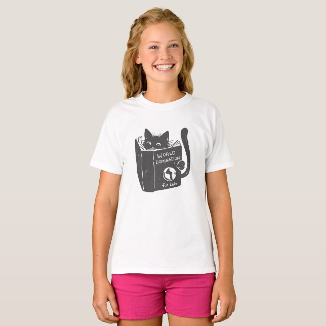Camiseta Dominación del mundo del gato para los gatos - Eli (Anverso completo)