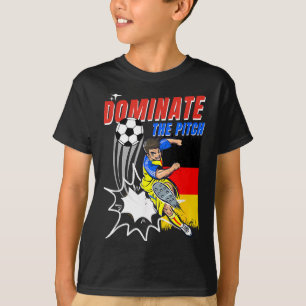 Camiseta Dominar El Campo Jugador De Fútbol Acción Alemania