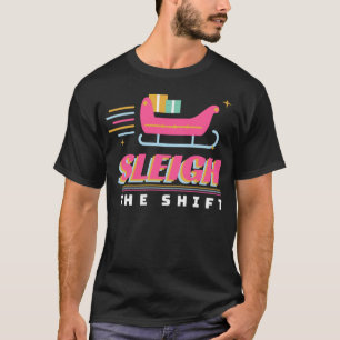 Camiseta Dominar el Turno Navidades Retro Enfermera Venta a
