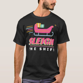 Camiseta Dominar el Turno Navidades Retro Enfermera Venta a