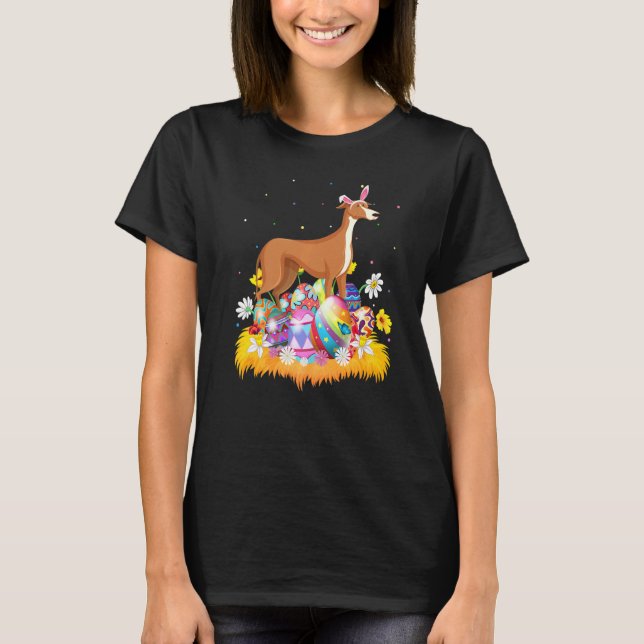 Camiseta Domingo de Pascua del perro del huevo de Pascua (Anverso)