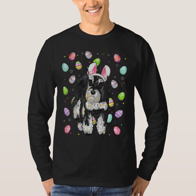 Camiseta Domingo de Pascua Schnauzer Dog Easter (Anverso)
