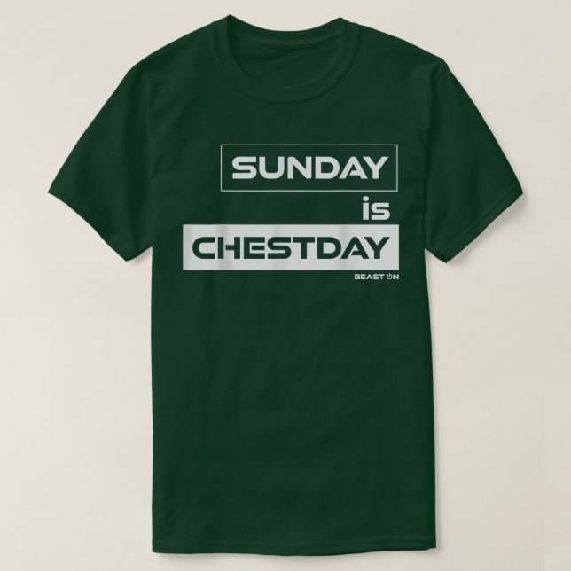 Camiseta Domingo es Chestday Chest Sunday Gym Motivation F (Diseño del anverso)