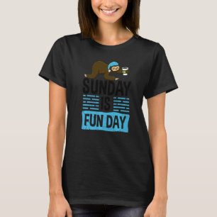 Camiseta Domingo Es Funday Sleepy Head Lazy Slome Love Muje