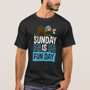 Camiseta Domingo Es Funday Sleepy Head Lazy Slome Love Muje