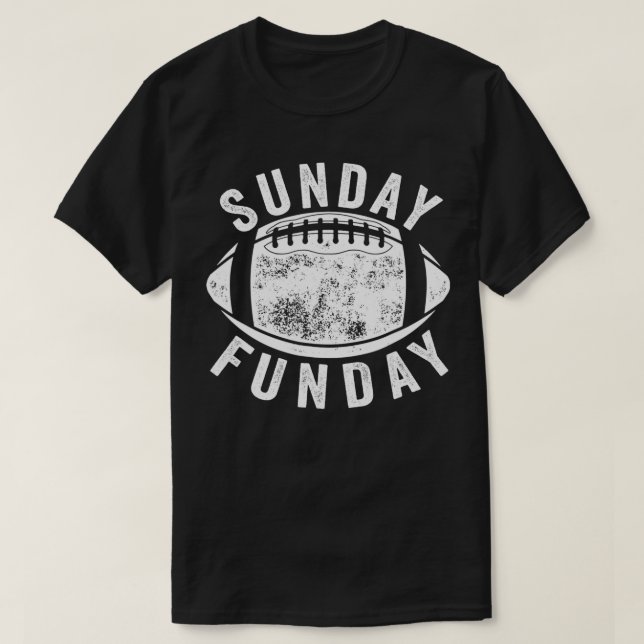 Camiseta Domingo Funday Vintage Diversión Deportes Diseño ( (Diseño del anverso)