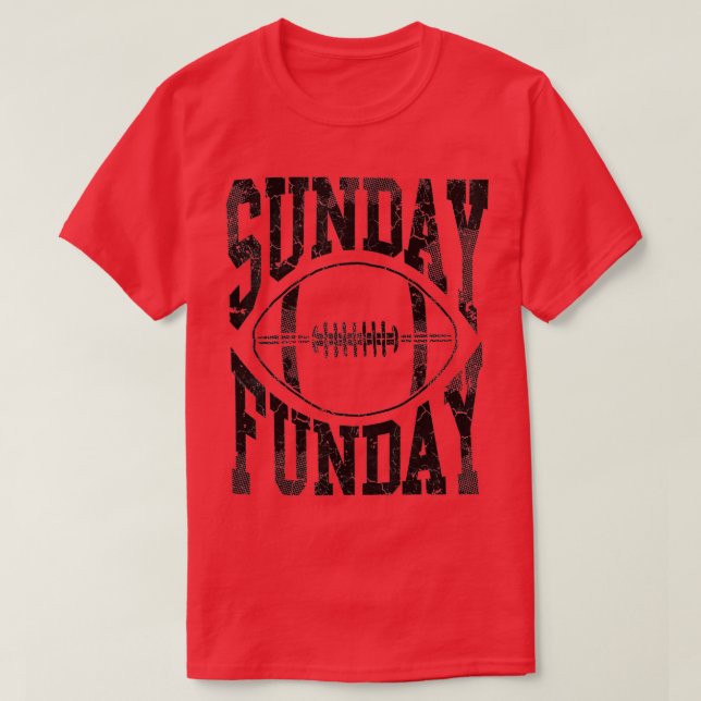 Camiseta Domingo Funday Vintage Diversión Deportes Diseño ( (Diseño del anverso)