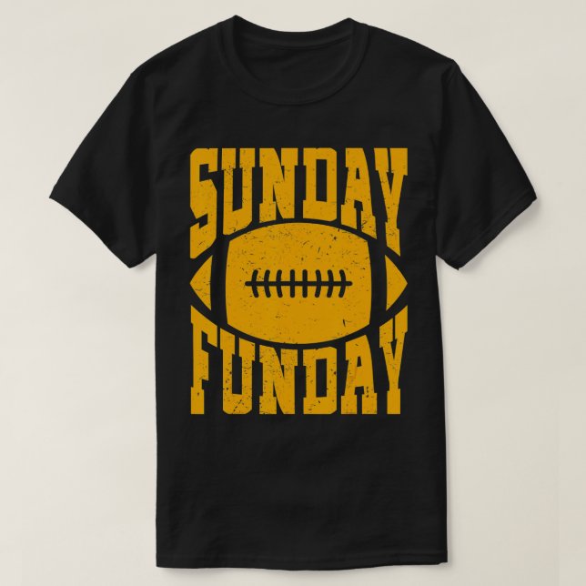 Camiseta Domingo Funday Vintage Diversión Deportes Diseño ( (Diseño del anverso)