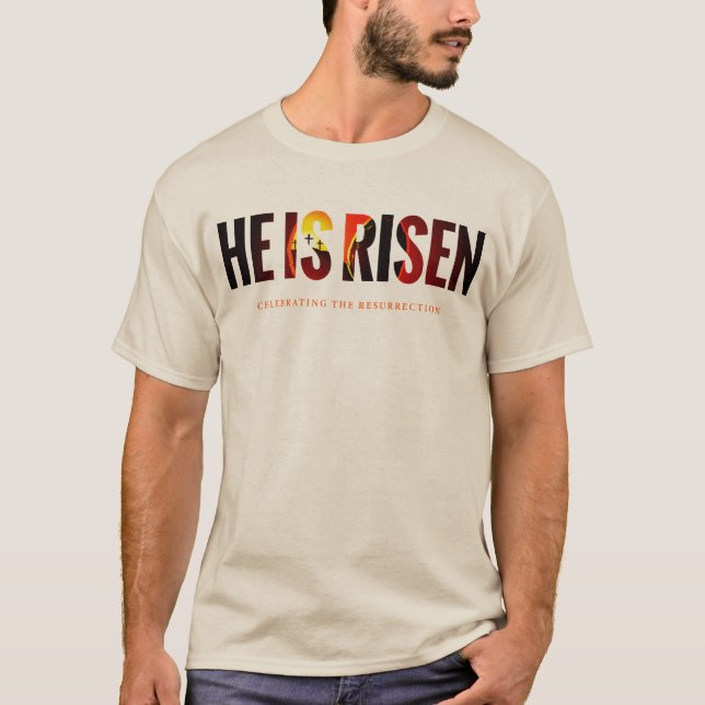 Camiseta Domingo por la Resurrección de Pascua: Se Levanta  (Anverso)