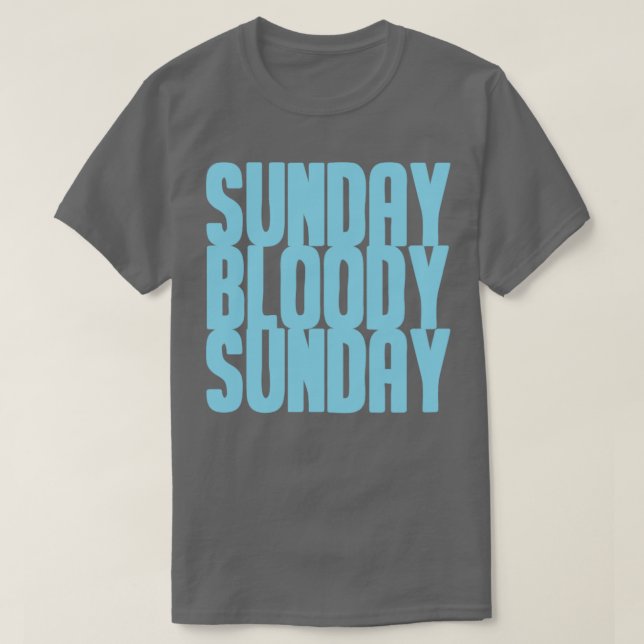 Camiseta Domingo Sangriento azul (Diseño del anverso)