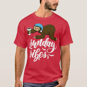 Camiseta Domingo Vibes Funny Cabeza Sleepy Amo Mujeres Pi