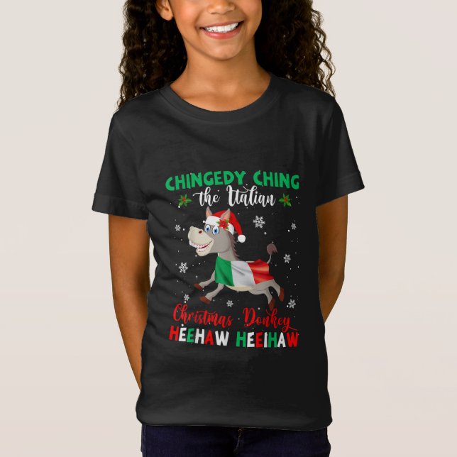 Camiseta Dominica a los Navidades burro-burro italiano (Anverso)