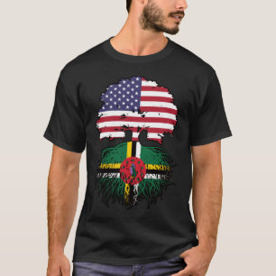 Camiseta Dominica Dominicana Estados Unidos bandera de raíc