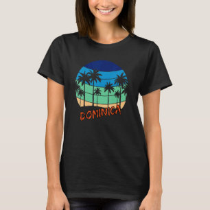 Camiseta Dominica Retro Vintage Sunset Beach Design