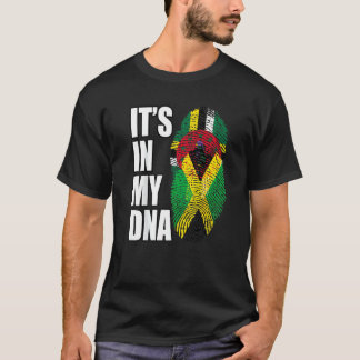 Camiseta Dominica Y Bandera De Adn Mezcla Jamaiquina