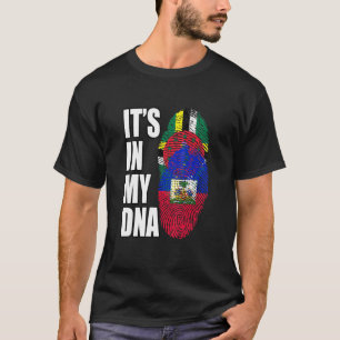 Camiseta Dominica Y Haití Mezclan Patrimonio De La Bandera 