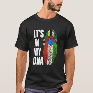 Camiseta Dominica Y La Bandera De ADN Mezcla Ecuatorial Gui