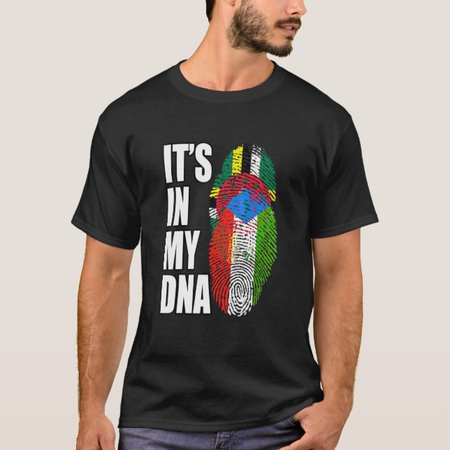 Camiseta Dominica Y La Bandera De ADN Mezcla Ecuatorial Gui (Anverso)