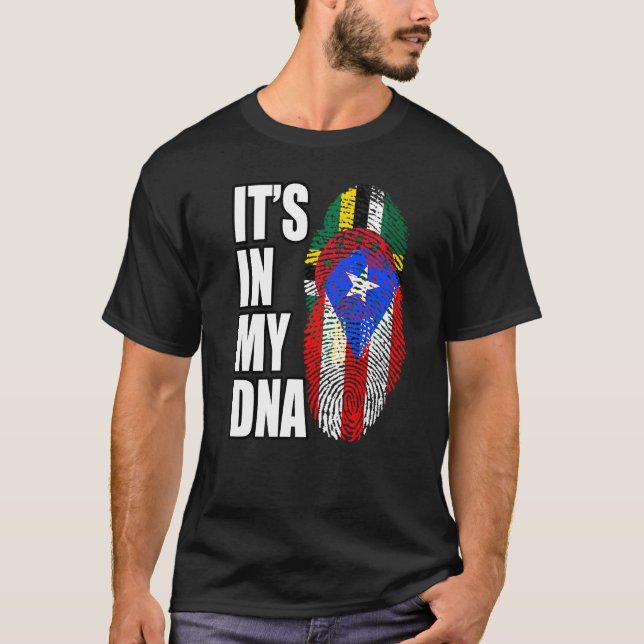 Camiseta Dominica Y Patrimonio De La Mezcla De Adn En Puert (Anverso)