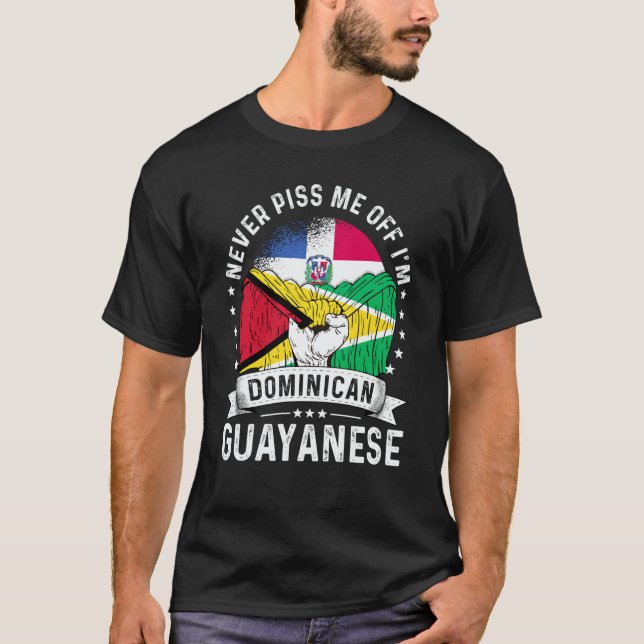 Camiseta Dominican Republic Flag Guayanese Grown  Humor Pri (Anverso)