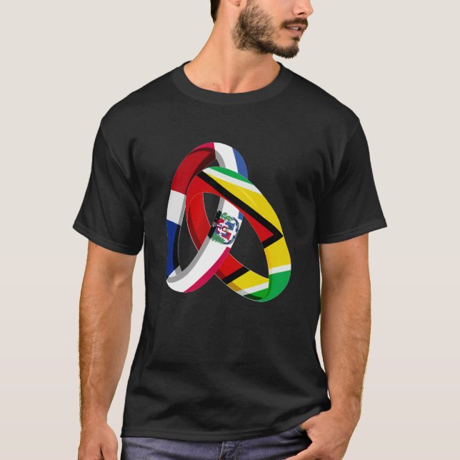 Camiseta Dominican Republic Flag Guayanese Ring Marriage We (Anverso)