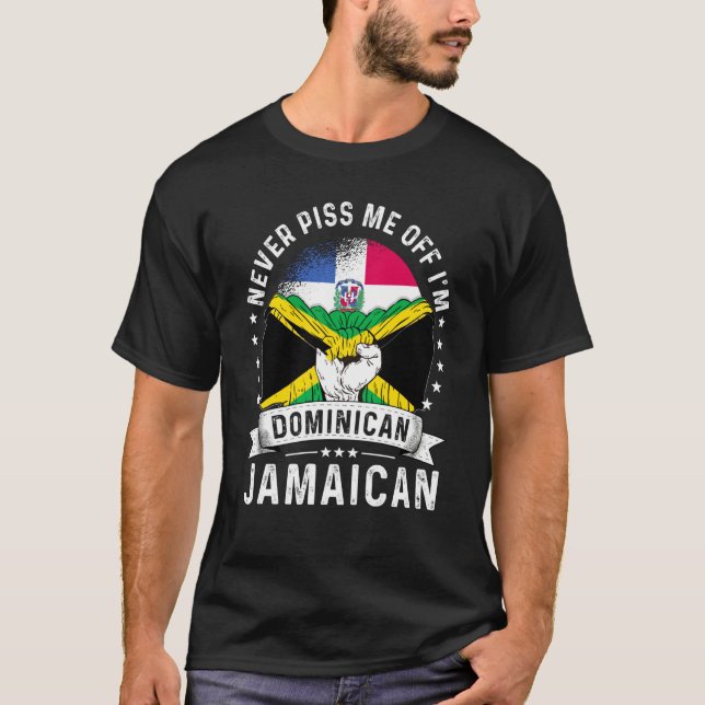 Camiseta Dominican Republic Flag Jamaica Grown  Humor Pride (Anverso)