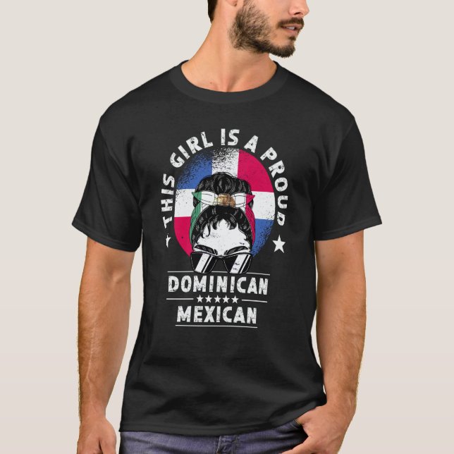 Camiseta Dominican Republic Flag Mexico Grown Women Girl Pr (Anverso)
