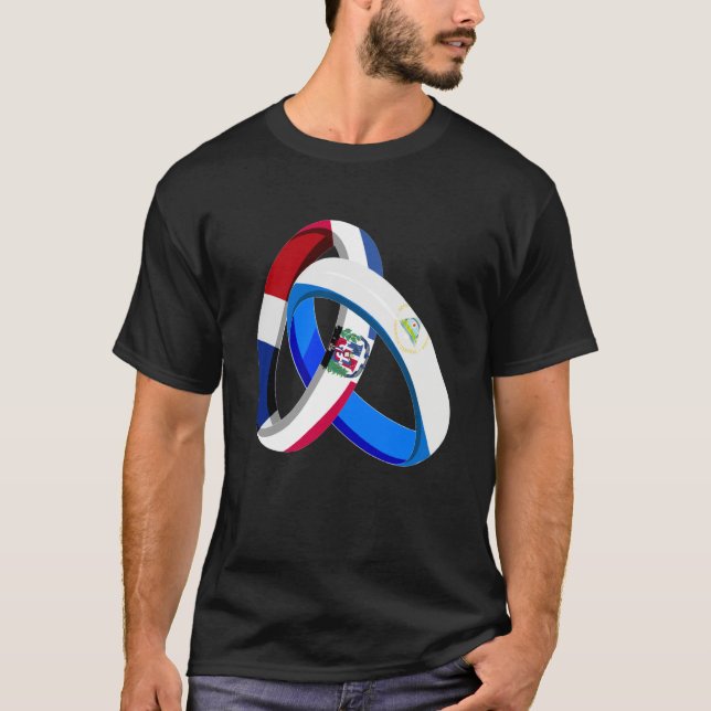 Camiseta Dominican Republic Flag Nicaragua Ring Marriage We (Anverso)