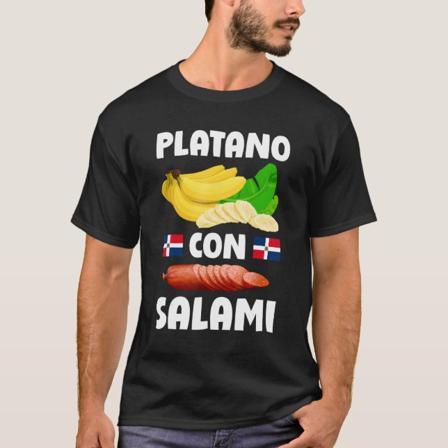 Camiseta Dominicana Flag RD Dominican Republic Food Mangu P (Anverso)